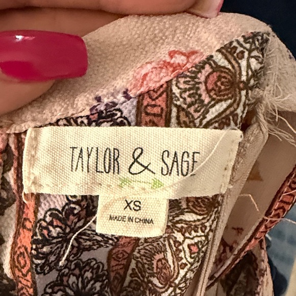 Taylor & Sage Floral Patterned Mini Dress - Pink and Brown - Picture 5 of 5